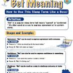 how to respond to bet slang